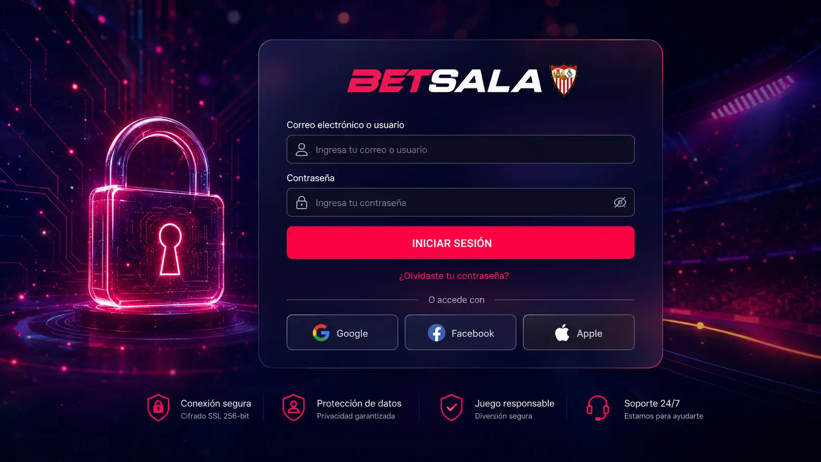 Iniciar sesión en Betsala